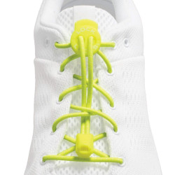 Lock Laces Neon Yellow: Elastic Triathlon Shoelaces