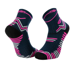 Socks trail ultra bleu/rose