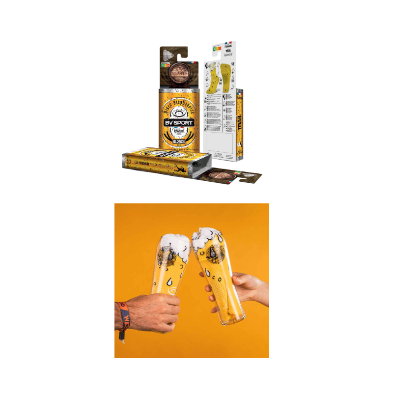 Socquette trail ultra 2 collector "NUTRI" bière blonde