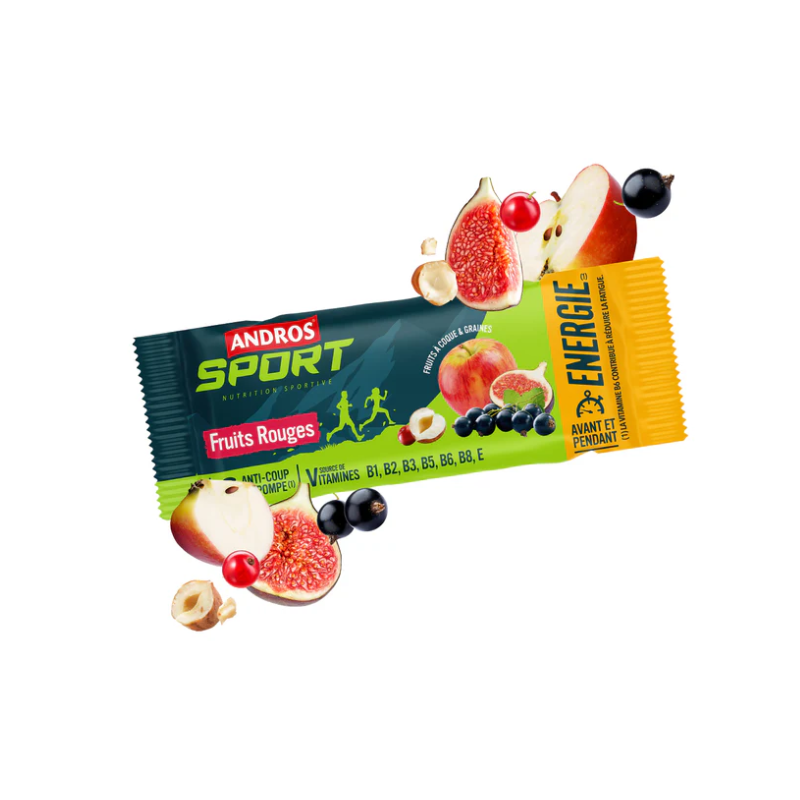 Andros Barre fruits nuts et graines 40g fruits rouges