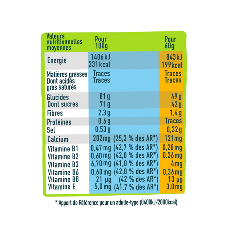Andros Pate de fruits 30g abricot et banane