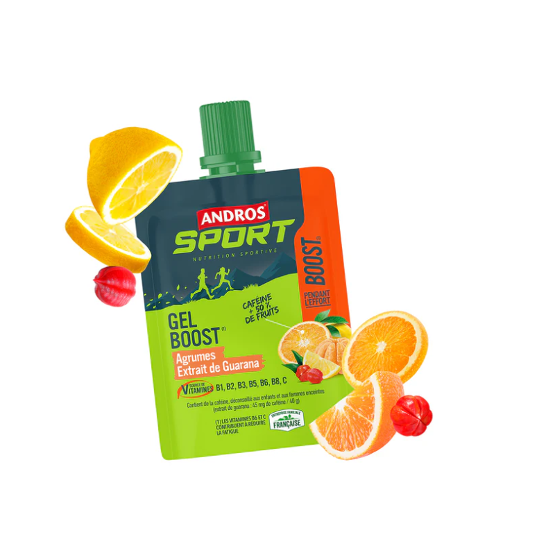 Andros sport Gel boost  40g agrumes extrait de guarana