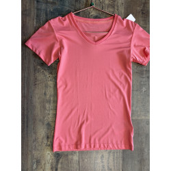 Tshirt essential V Saumon