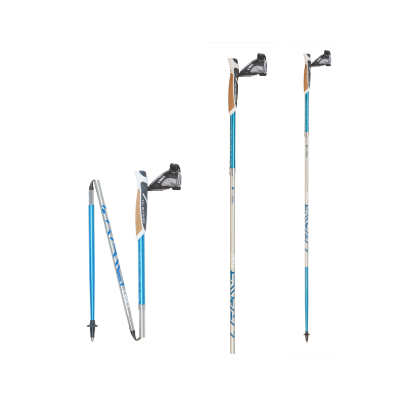 TSL Outdoor A4 Trail Poles, Azur Cork, 4 Sections