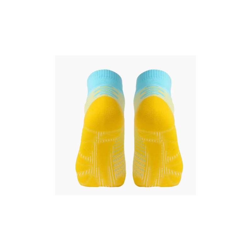 Socquette run marathon.2 "low" jaune/bleu