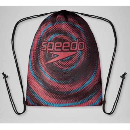 Bolsa de natación Speedo Mesh 35 L Negro Azul Rojo
