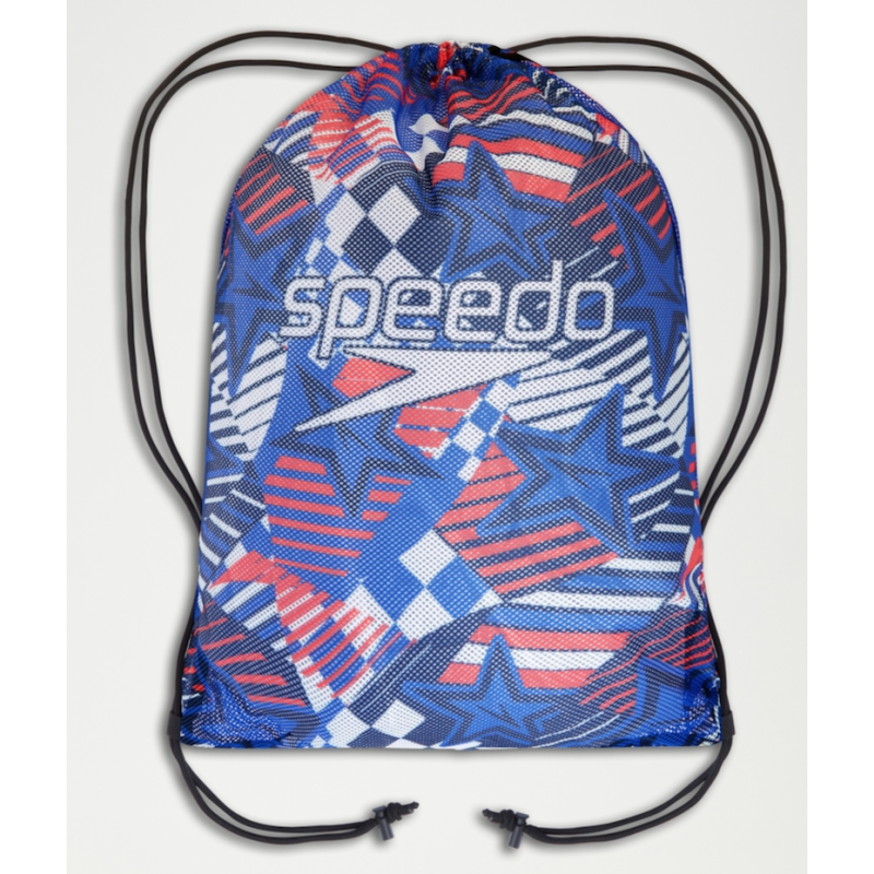 Sac en maille unisexe imprimé rouge/blanc/bleu