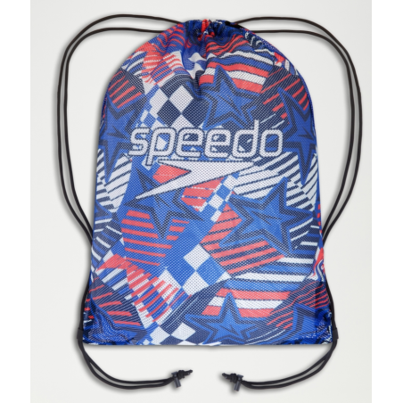 Bolsa de malla Speedo Roja Blanca Azul 35 L natación