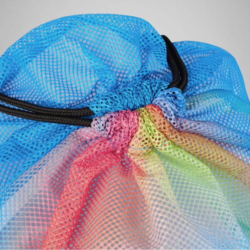 Sac en filet imprimé Rose kiki/Jus de citron/Bleu picton