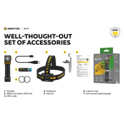 armyteck Lampe frontale - ELF C2 Multiflashlight Blanc