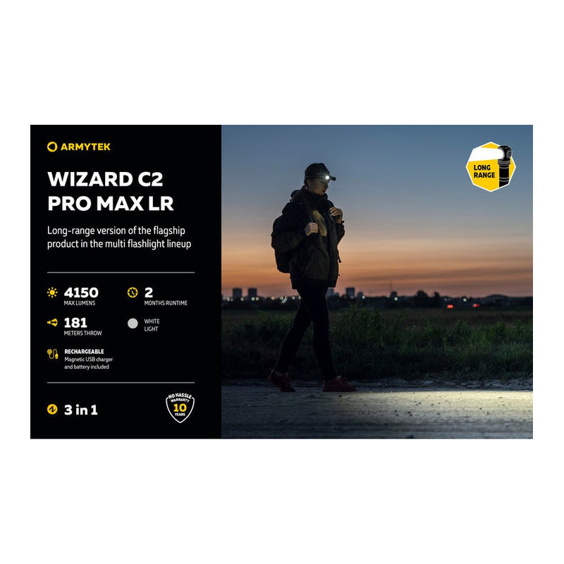 Lampe frontale Wizard C2 Pro Max LR multi flashlight blanc