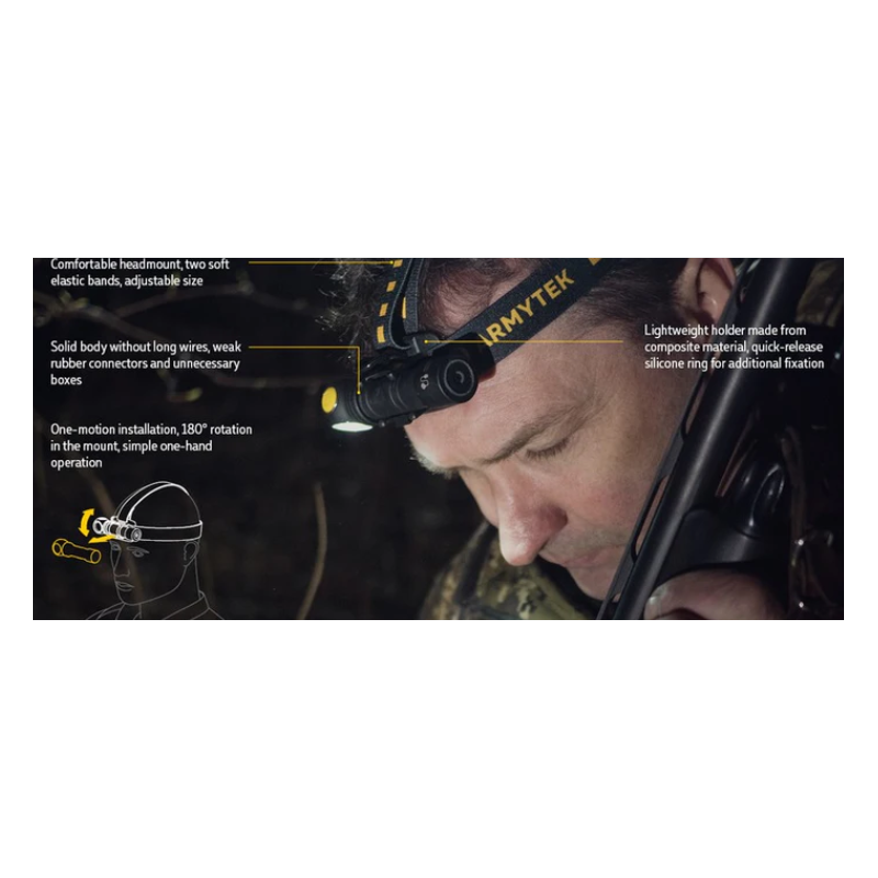 Armytek Lampe frontale Wizard C2 multi flashlight 1120 lms warm