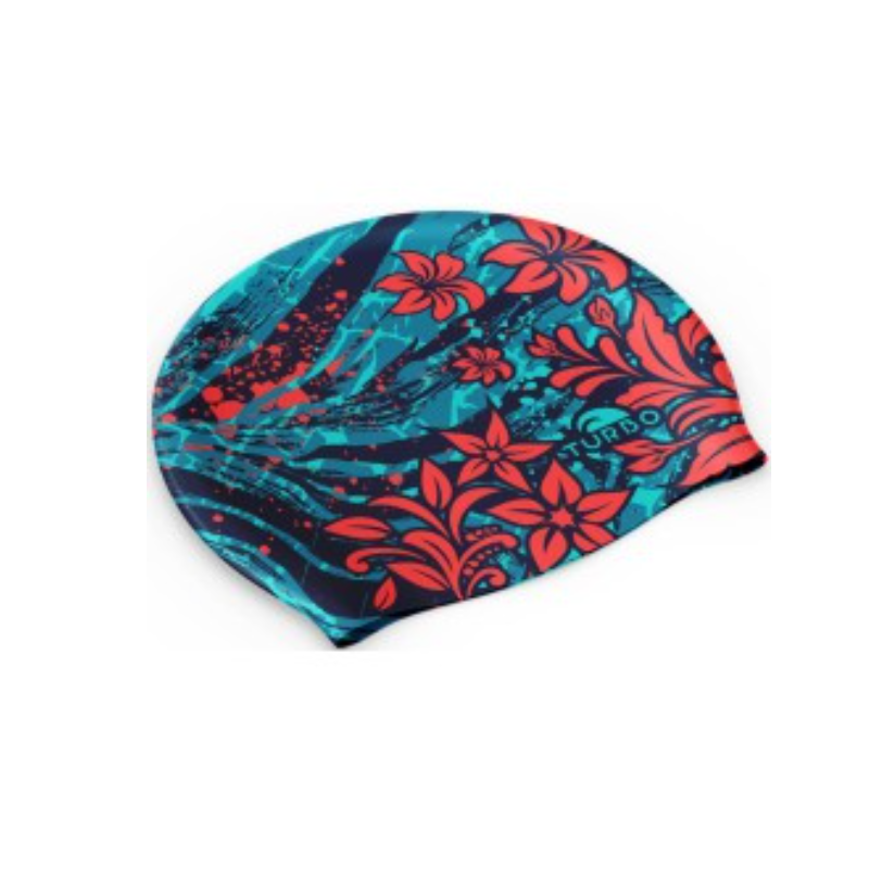Turbo Bonnet natation silicone hibiscus
