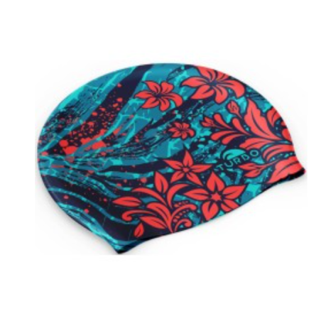 Turbo Bonnet natation silicone hibiscus