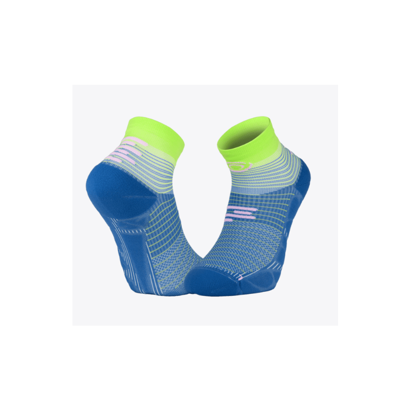 BV sport Socquette run marathon.2 LOW bleu/lime