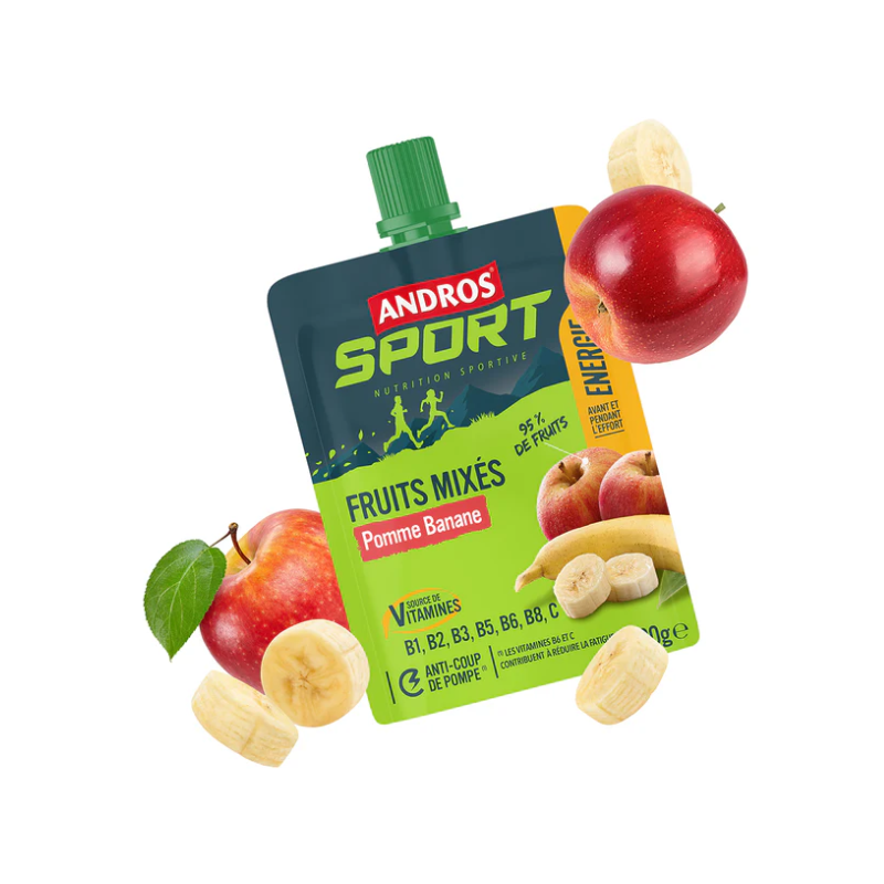 Andros sport Gourde fruits mixé pommes bananes 40g