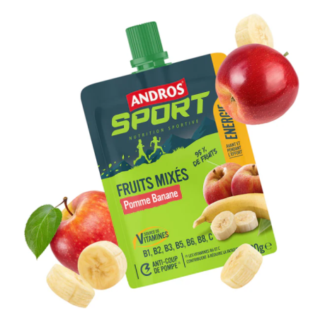Andros sport Gourde fruits mixé pommes bananes 40g