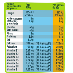 Andros sport Barres fruits à coques et grainés fruits rouges 40g