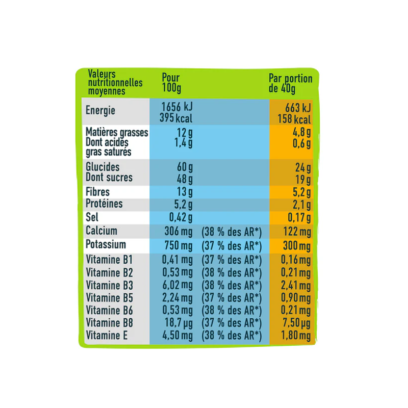 Andros sport Barres fruits à coques et grainés fruits rouges 40g