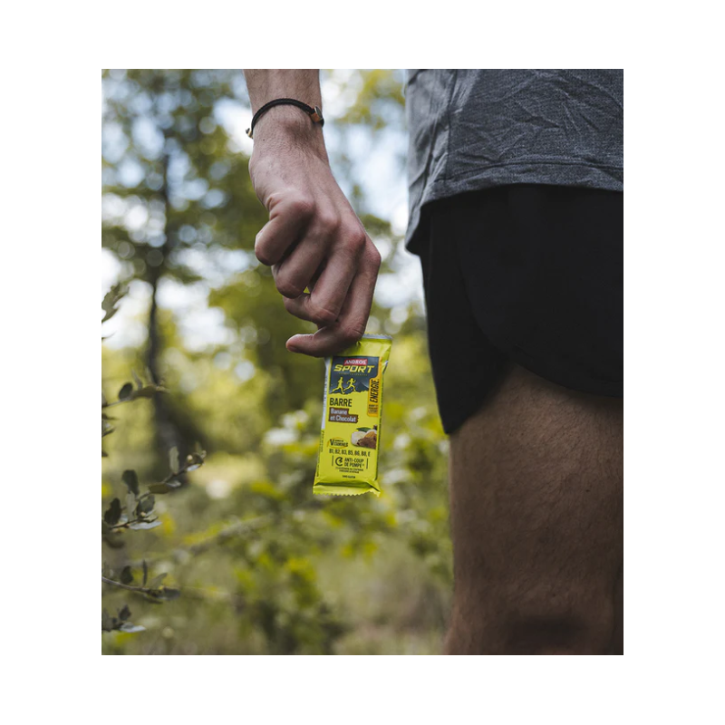 Andros sport Barres fruits à coques et grainés banane chocolat 40g