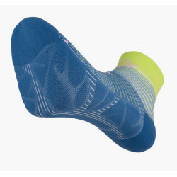 Socquette run marathon.2 LOW bleu/lime