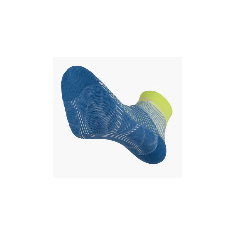 Socquette run marathon.2 LOW bleu/lime