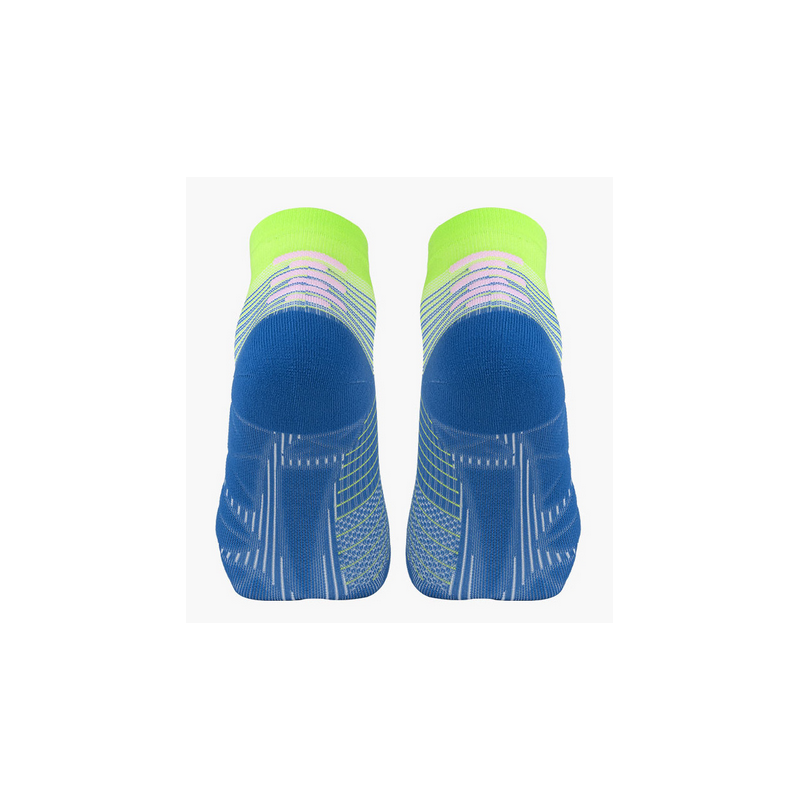 Socquette run marathon.2 LOW bleu/lime