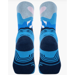 Socquette Trek Summit high lyocell Alpes Bleu