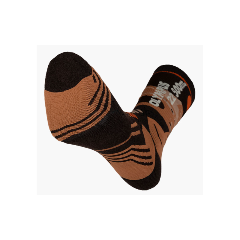 Socquette Trek Summit high lyocell Olympus Marron