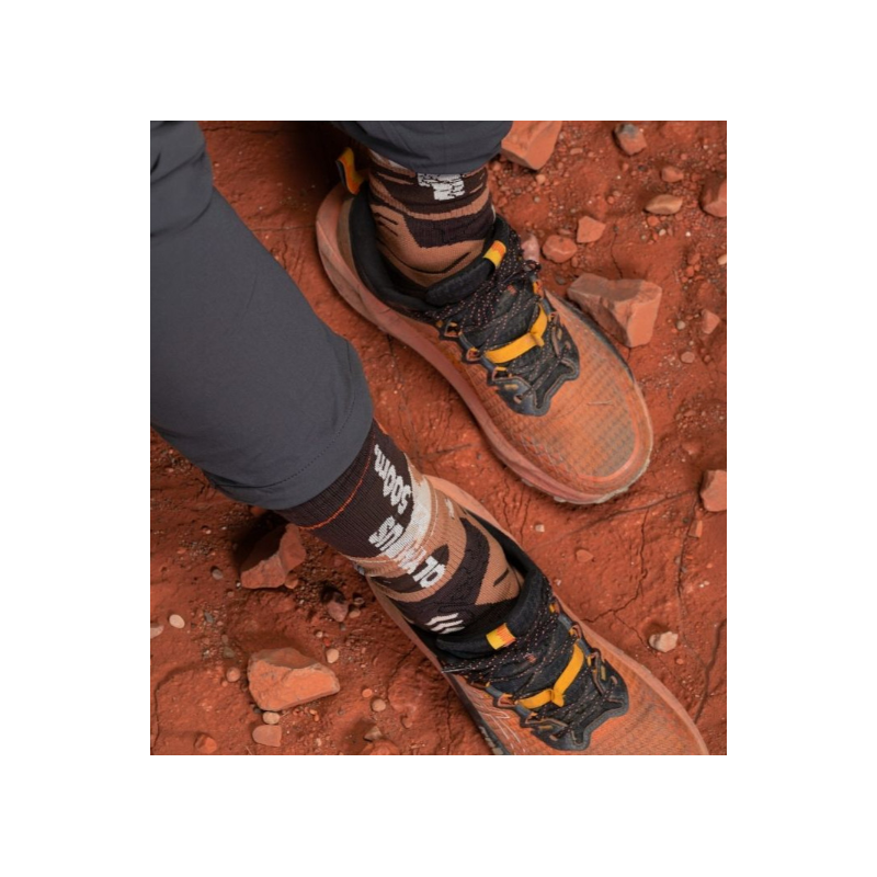 Socquette Trek Summit high lyocell Olympus Marron