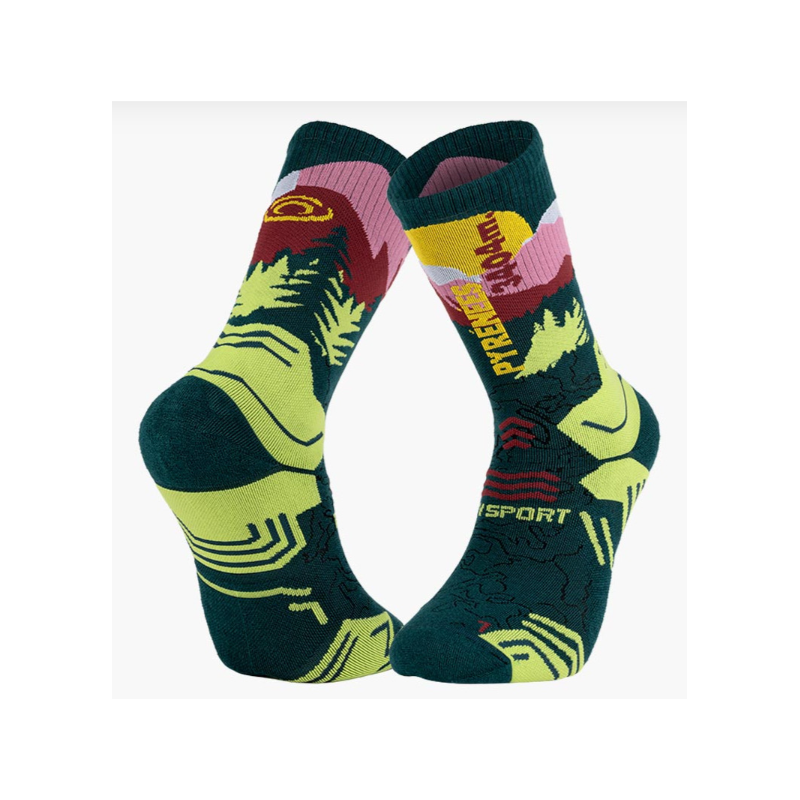 Socquette Trek Summit high lyocell Pyrenees Vert