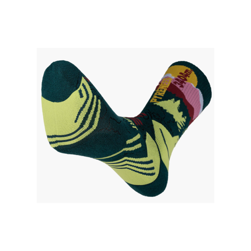 Socquette Trek Summit high lyocell Pyrenees Vert