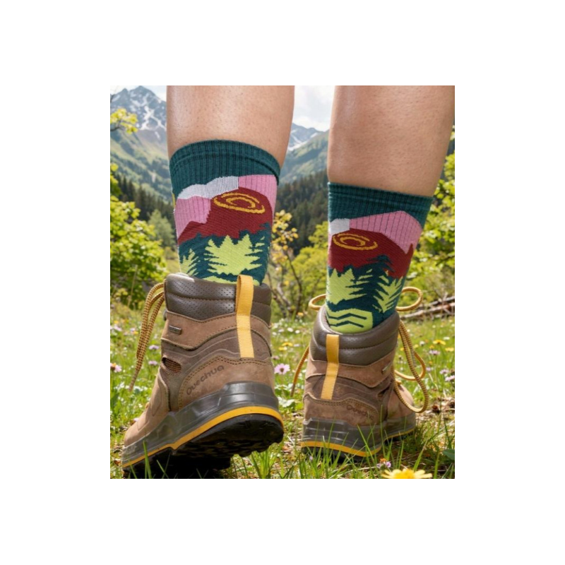 Socquette Trek Summit high lyocell Pyrenees Vert