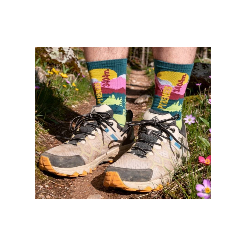 Socquette Trek Summit high lyocell Pyrenees Vert