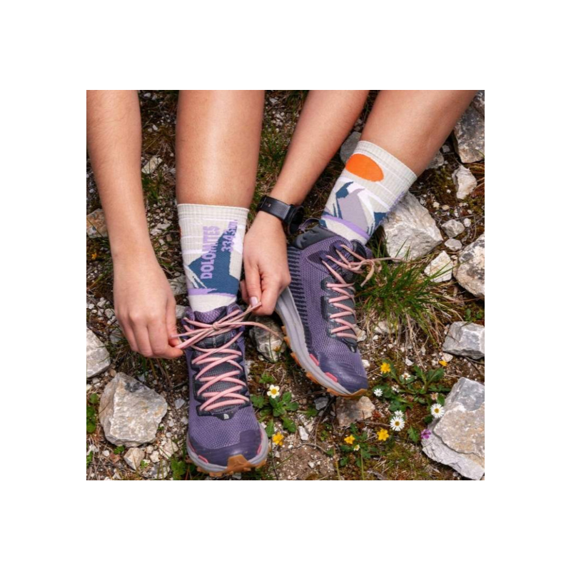 Socquette Trek Summit high lyocell Dolomites Gris