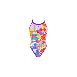 Maillot de bain natation à brettelle large Femme Japanese Temple