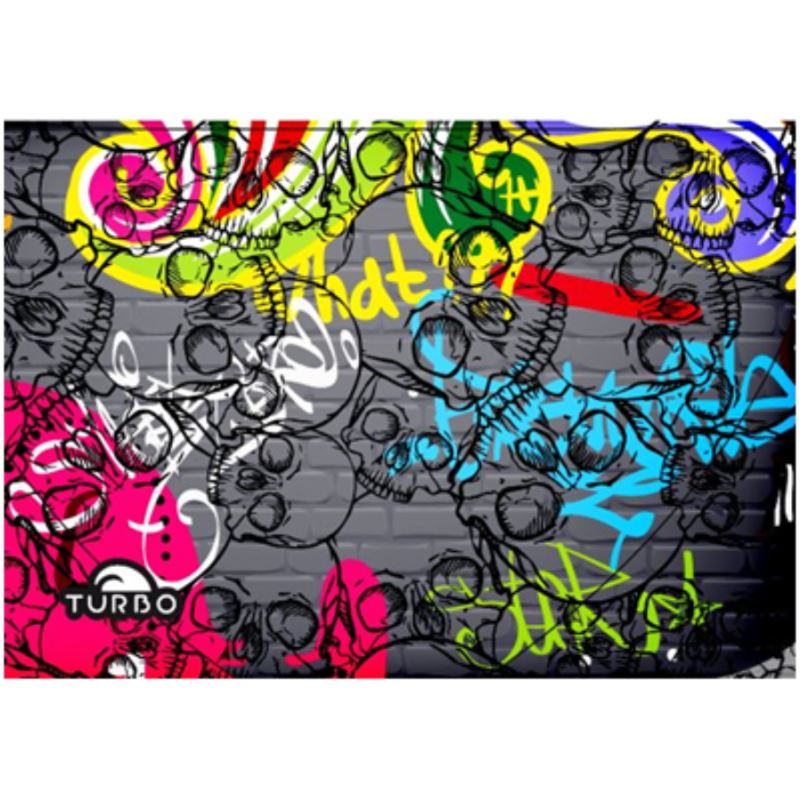 Serviette Natation Coton+Microfibres Wall Skull