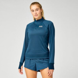 Brooks Thermal Reflective 1/4 Zip Damen Indigo — Hauptansicht