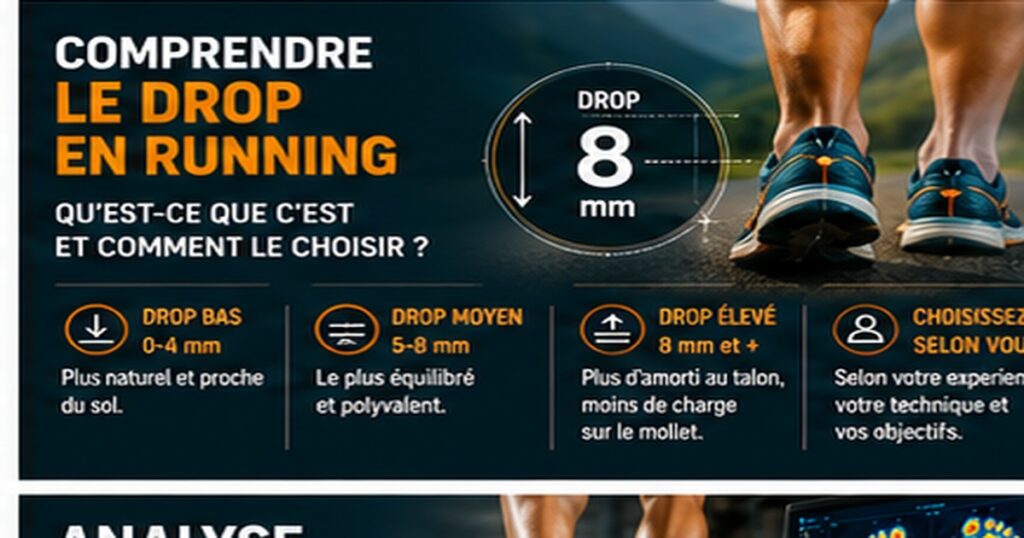 Comprendre le drop d’une chaussure de running