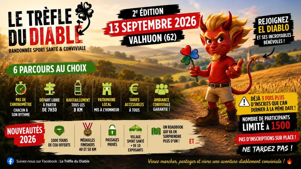 Affiche officielle du Trèfle du Diable 2026 à Valhuon