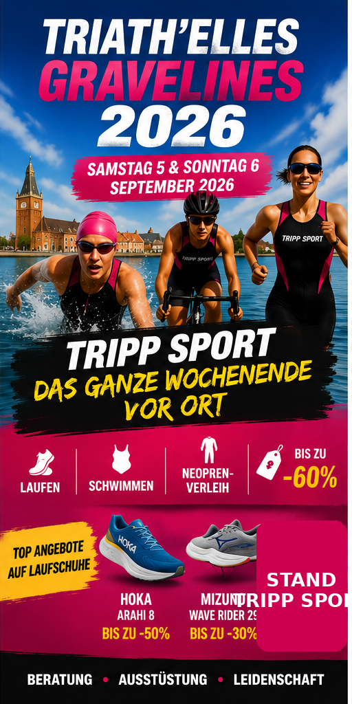 Triath’Elles Gravelines 2026 - Tripp Sport Laufen, Schwimmen und Neoprenanzug-Verleih